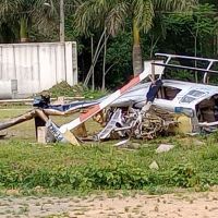 Helicóptero que caiu fazia voos panorâmicos na região de Penha  