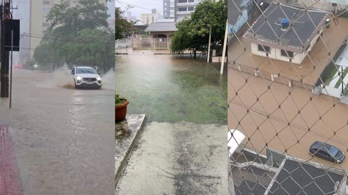 Chuva deve acalmar nas próximas horas (Foto: Leitor)