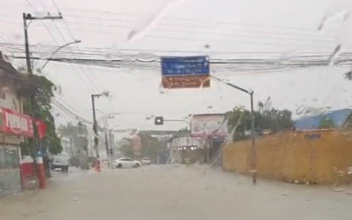 Prefeitura registrou 109 milímetros de chuva em oito horas (Foto: Reprodução)