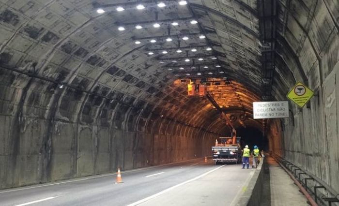 O túnel será interditado à noite até 12 de fevereiro, das 22h às 5h   (foto: divulgação - Arteris)