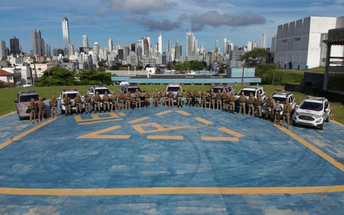 A ação segue nos próximos dias para reforçar a segurança na cidade (Foto: Divulgação/PMSC)