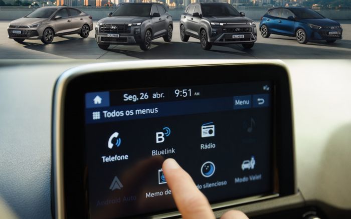 Monitoramento remoto, assistência 24h e câmera 360° agora fazem parte dos modelos HB20 e Creta (Foto: Divulgação)