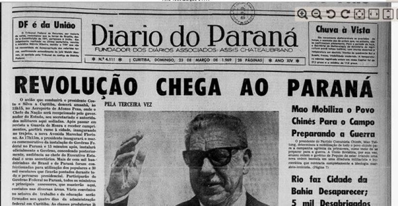 Em 1969, Curitiba foi capital do governo federal durante três dias (Foto: acervo digital/Biblioteca Nacional)