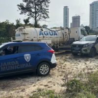 Flagrante de poluição do rio Perequê acaba em prisão e multa