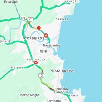 Acidentes e obras causam congestionamento em Itajaí, Balneário Camboriú e BR 101