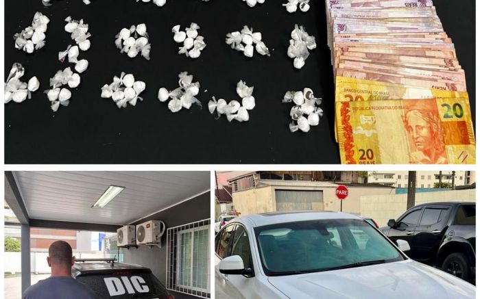 BMW X4 já está em poder da justiça (Foto: Divulgação / PMSC)