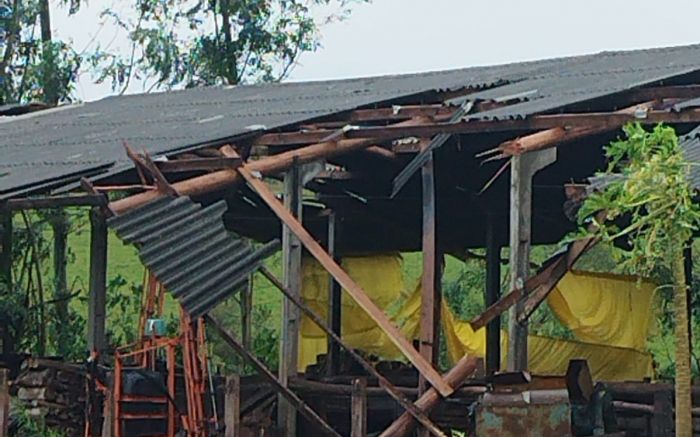 Palmitos foi a cidade mais afetada pela chuvarada (Foto: Divulgação/DCSC)
