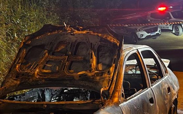 Corpos foram carbonizados dentro do carro (Foto: Divulgação)