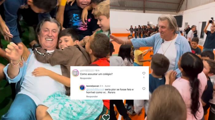 Treta aconteceu nos comentários de um vídeo publicado na quarta-feira (Foto: Reprodução/Instagram @leonelpavan)