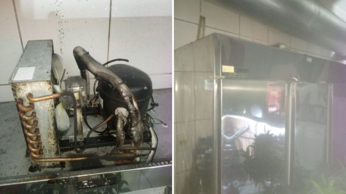 Bombeiros atuaram para dispersar a fumaça e garantir a segurança no local (Foto: CBMSC/Divulgação)