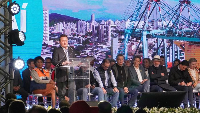 Wesley Batista, da JBS, destacou investimentos em Itajaí (Foto: João Batista)