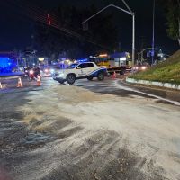 Óleo na pista derruba motociclistas em BC