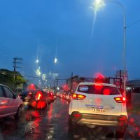 Balneário Camboriú tem centro congestionado e BR 101 com lentidão nos dois sentidos
