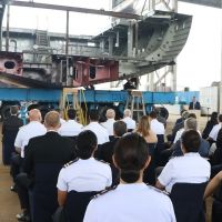 Estaleiro inicia construção da terceira fragata da Marinha em Itajaí