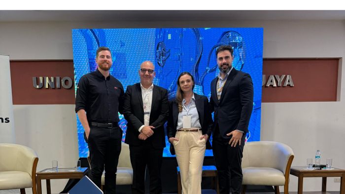 Stéphane Domeneghini e Fatih Yalniz levaram experiências de megarranha-céus brasileiros a empresários e autoridades paraguaias (Foto: Divulgação)