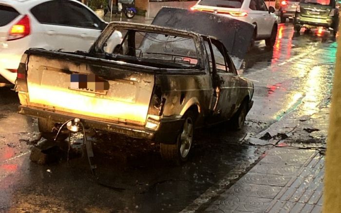 Incêndio foi causado por problemas mecânicos (foto: PMSC)