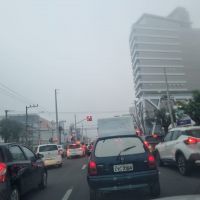 Segundou com lentidão na saída de Itajaí a BR 101