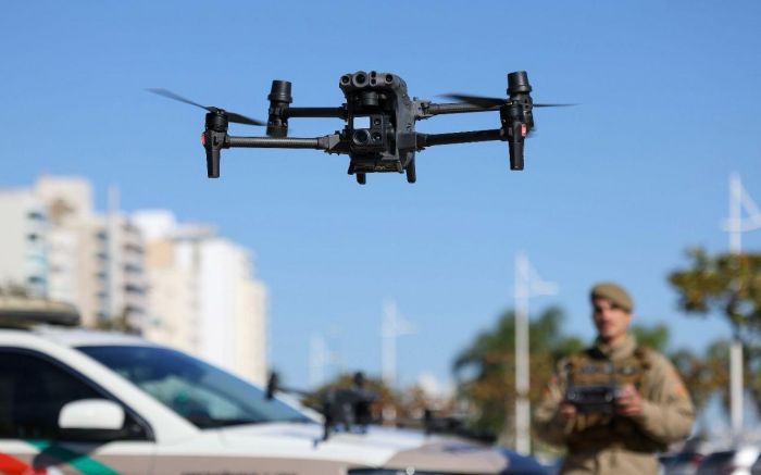 Monitoramento por drones está sendo testado pela Polícia Militar durante os eventos dos 61 anos de BC (Foto: Divulgação/Secom/Leo Munhoz)