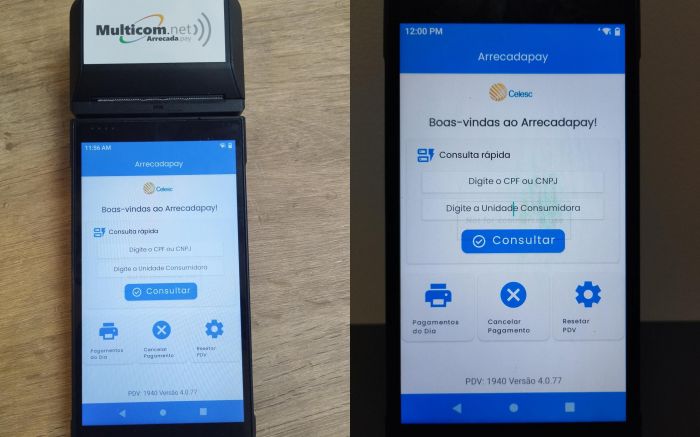 Sistema de pagamento por cartão já funciona nas unidades da Celesc da região desde segunda-feira (Foto: Celesc/Divulgação)