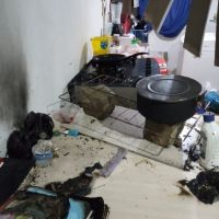 Casal que improvisou fogareiro pra fazer comida acabou com queimaduras graves