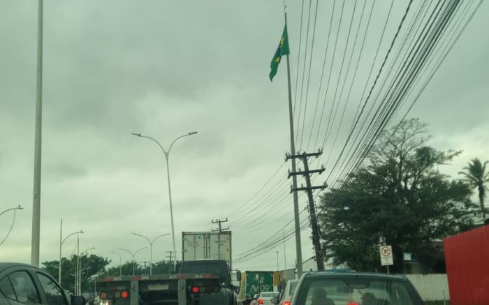 Tudo parado até o centro de Itajaí