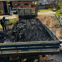 Força-tarefa em BC retirou 6,5 toneladas de fios velhos da Brasil