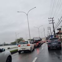Chuva forte na região causa congestionamento pesado