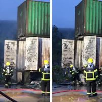 Carro e fábrica de contêineres são incendiados na região de Santa Lídia