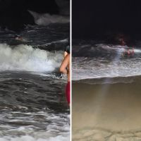 Dupla fica presa pelas ondas em costão da Praia de Cabeçudas