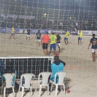 Brasil estreia com vitória na competição sul-americana de futebol de areia em Itajaí