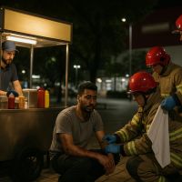 Marroquino em surto aparece ferido na praça atrás de mercado