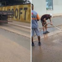 Sujeira em avenida rende troca de acusações entre moradores e construtora