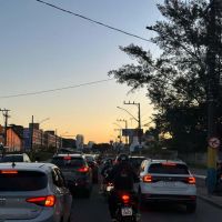 Região central de Itajaí está totalmente travada neste final da tarde