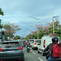 Congestionamento na BR 101 afeta acesso ao ferry boat em Itajaí