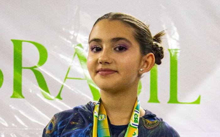 Maria Catarina garantiu o pódio em duas categorias infantis (Foto: Divulgação)