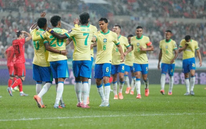 Estevão e Rodrygo marcaram dois gols cada (Foto: Rafael Ribeiro/CBF)