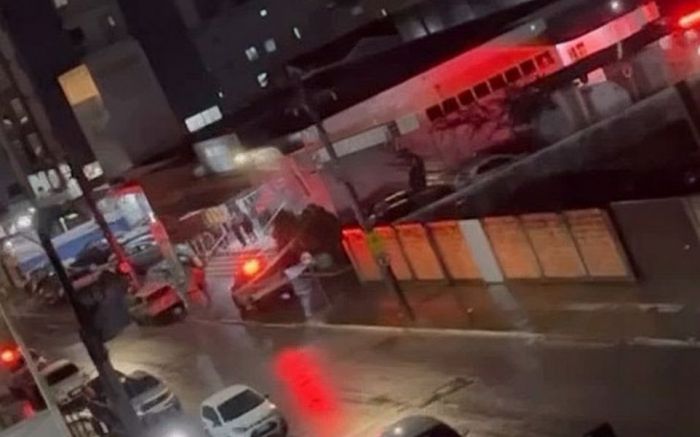PM levou pontos no supercílio (Foto: Reprodução)