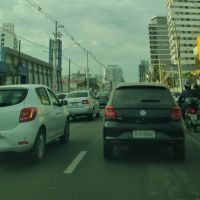 Congestionamento intenso pela Contorno Sul trava centro de Itajaí