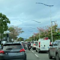 Tranqueira na BR 101 congestiona o ferry boat dos dois lados do rio