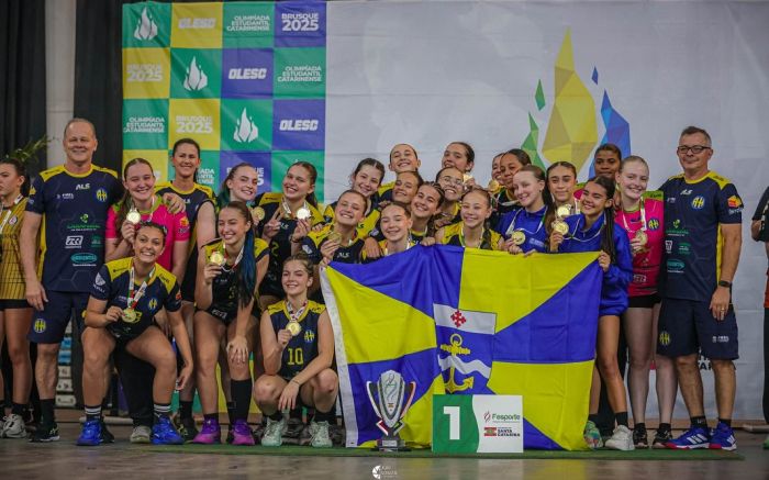 Equipe de Itajaí derrotou Florianópolis na final para ser campeã (Foto: Divulgação/Fesporte)