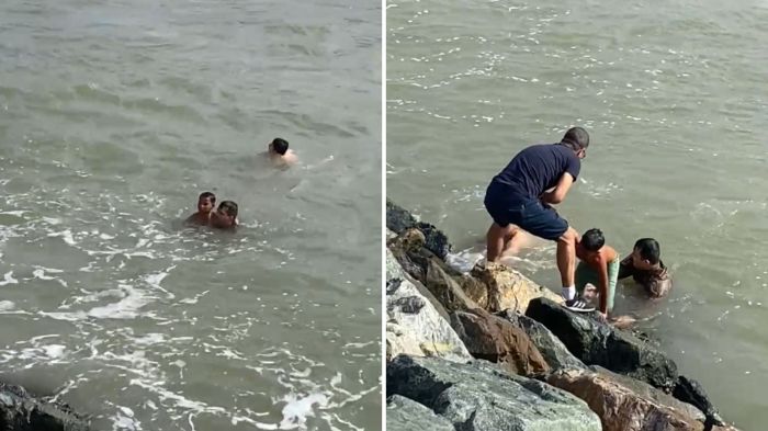 Criança foi atendida e passa bem após o susto (Foto: PM/Divulgação)