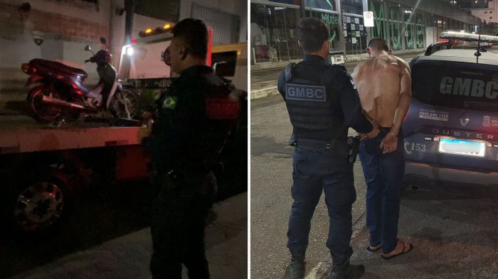 Biz foi levada pra CPP junto com o dono, de 29 anos (Foto: GMBC/Divulgação)