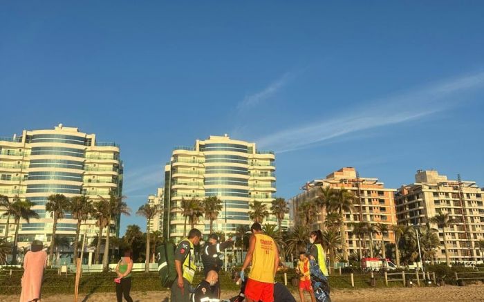 Afogamento foi em frente ao Residencial Brava Beach, na Brava (Foto: CBMSC)