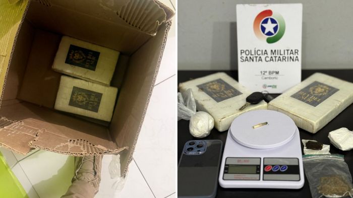 Homem confessou tráfico e foi levado pra delegacia (Foto: PM/Divulgação)