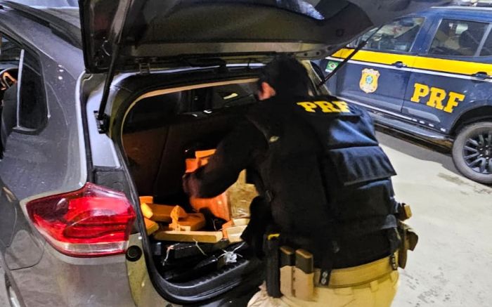 Motoristas tentou fugir e acabou detido (Foto: Divulgação/PRF)