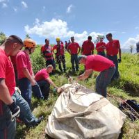 Queda de vaca em barranco mobiliza bombeiros por mais de seis horas em Porto Belo