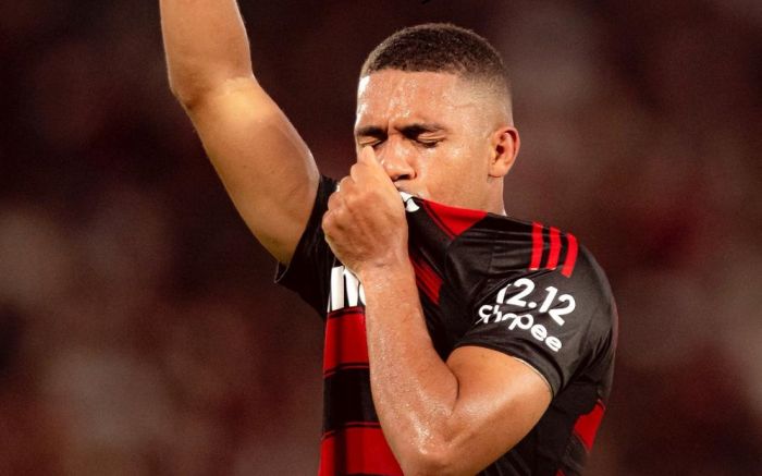 Samuel Lino garantiu a vitória do Flamengo nesta quarta (Foto: Divulgação/Flamengo)