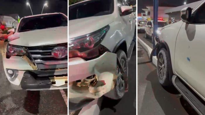 Dentro da caminhonete, PM achou aparelhos usados para furtar veículos (Foto: PMSC)