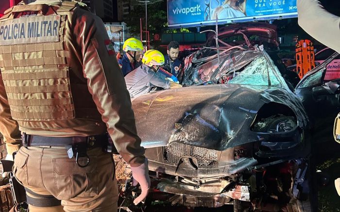 Motorista passou por audiência de custódia na tarde desta segunda (Foto: Divulgação PMSC)