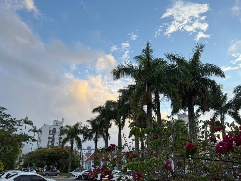 Céu azul e sol já deram as caras no final da tarde desta terça (foto: Fran Marcon)